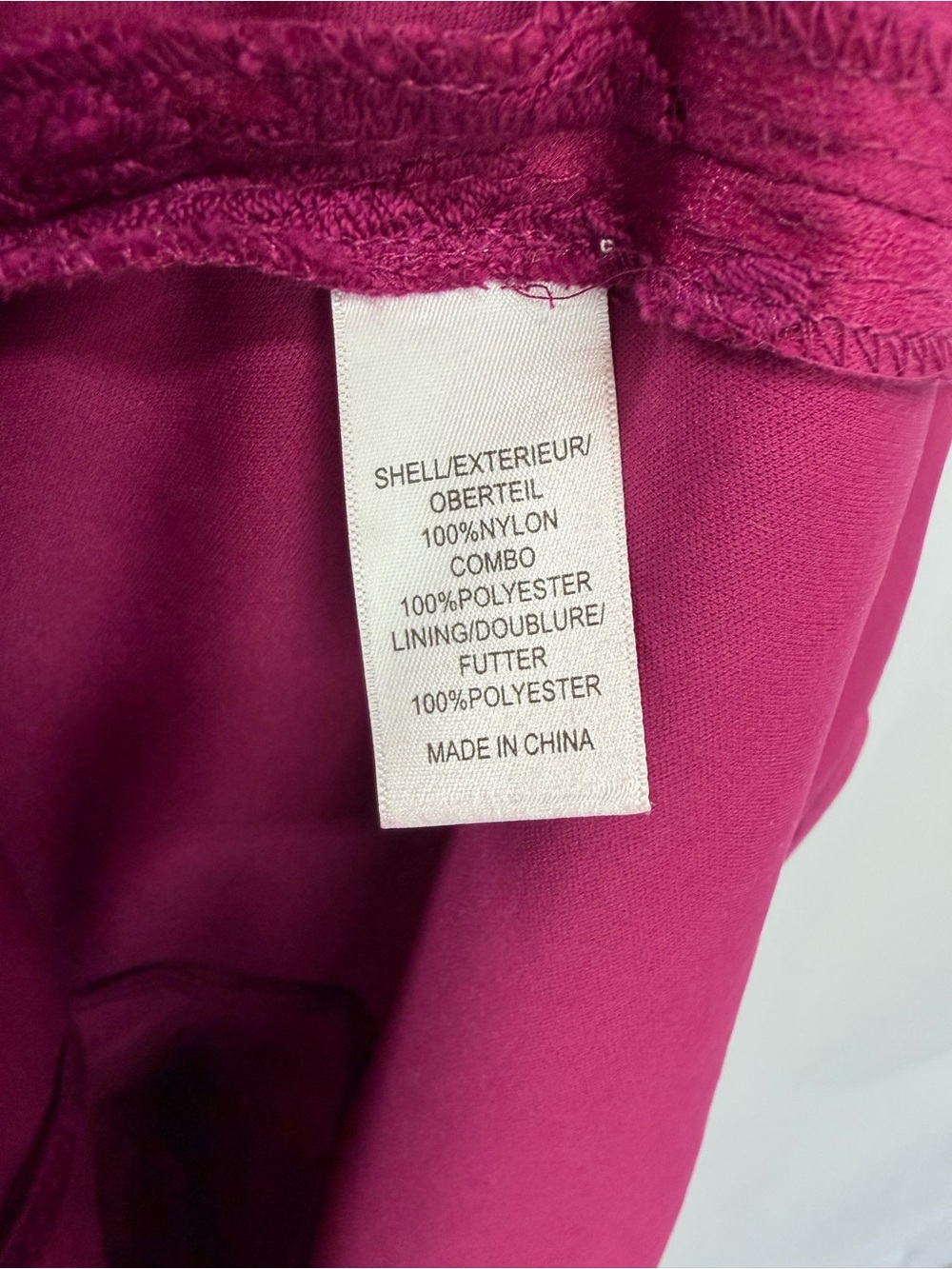 Adrianna Papell Purple Lace Dress Magenta Cap Sleeve V Neck Textured 16 - Picture 4 of 7